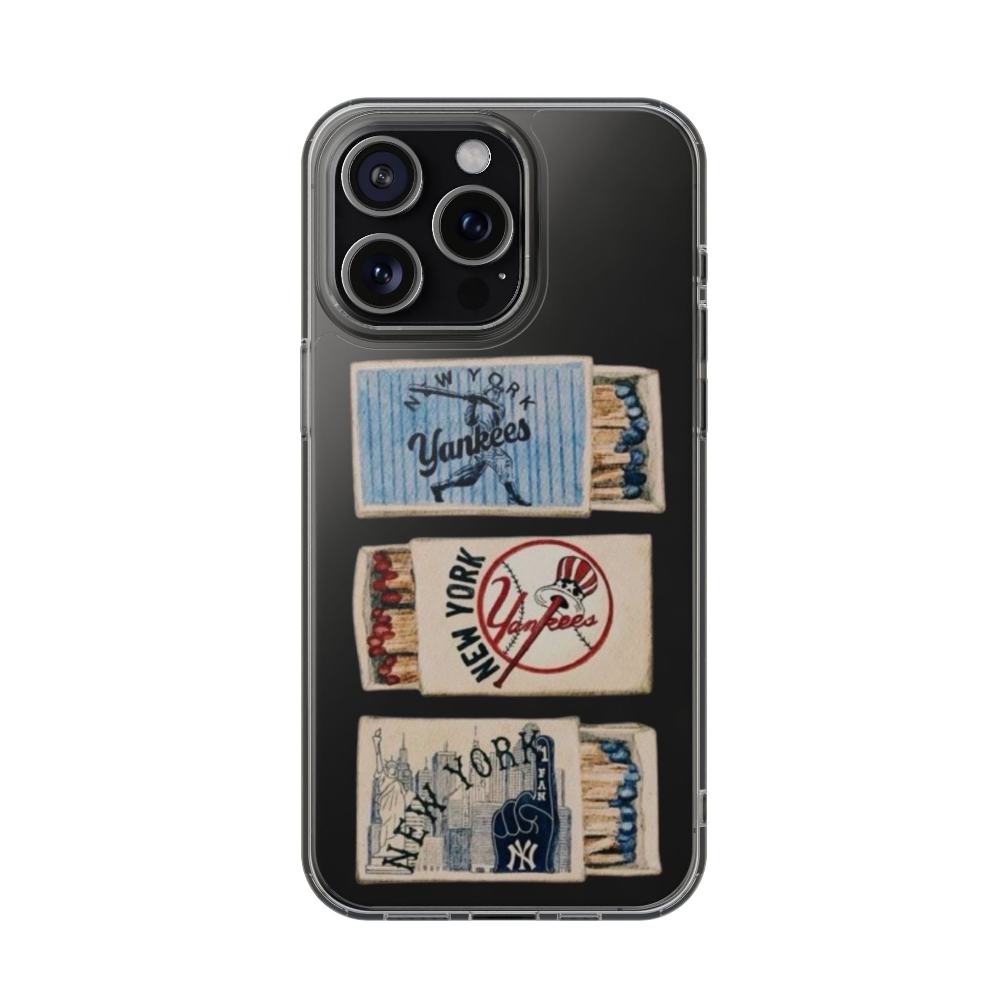 Vintage New York Yankees Patch Clear Phone Case