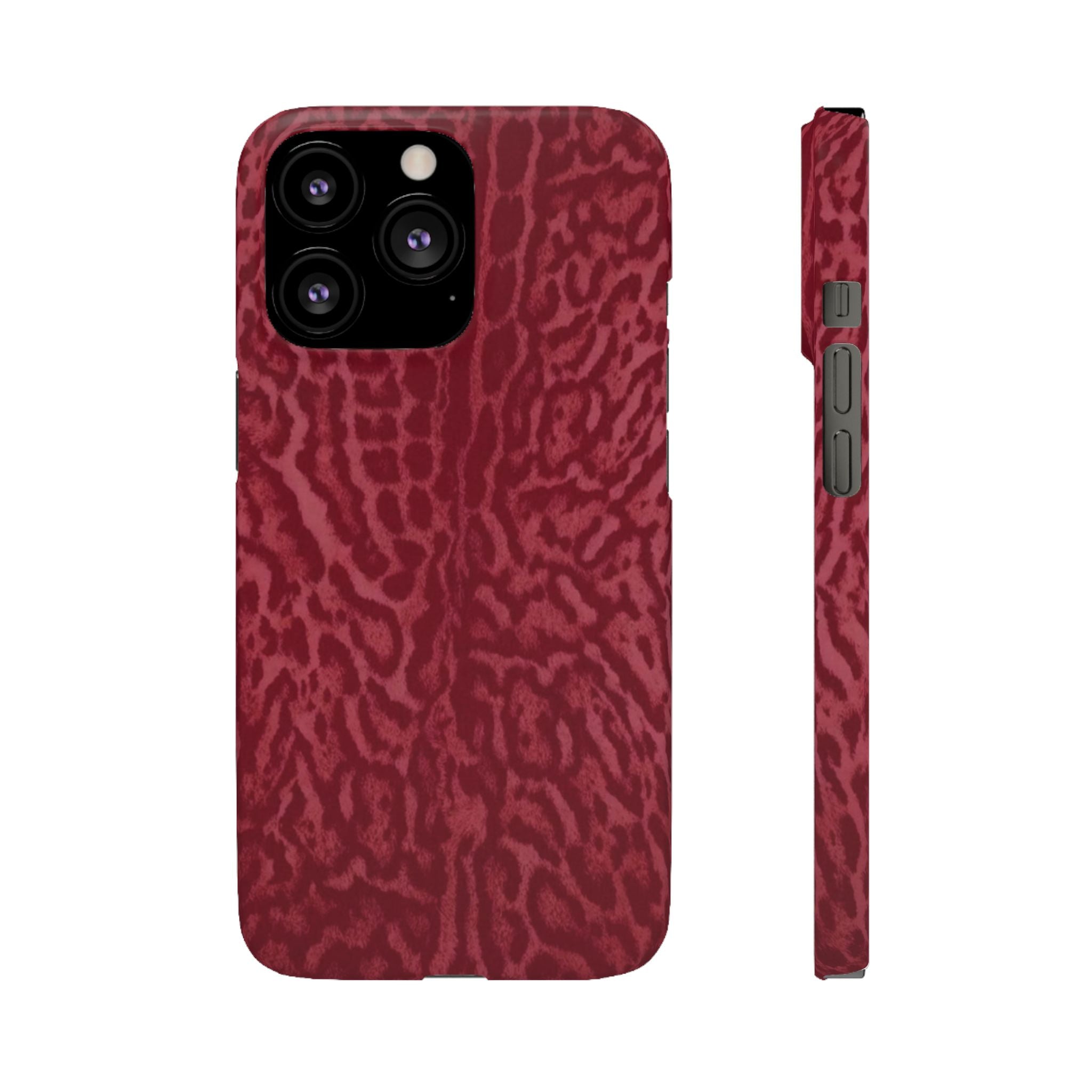 Red Leopard Print Phone Case