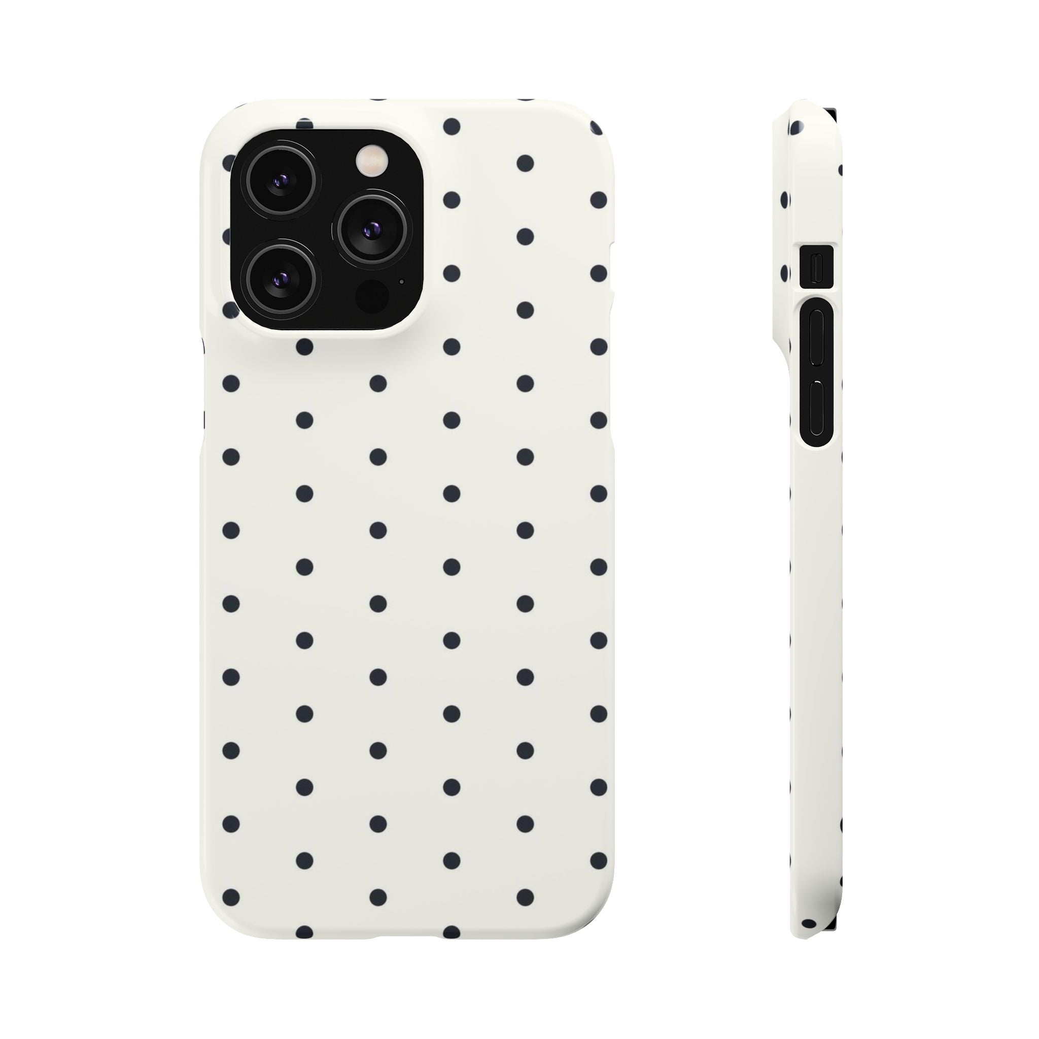 Polka Dot Phone Case - Black/White