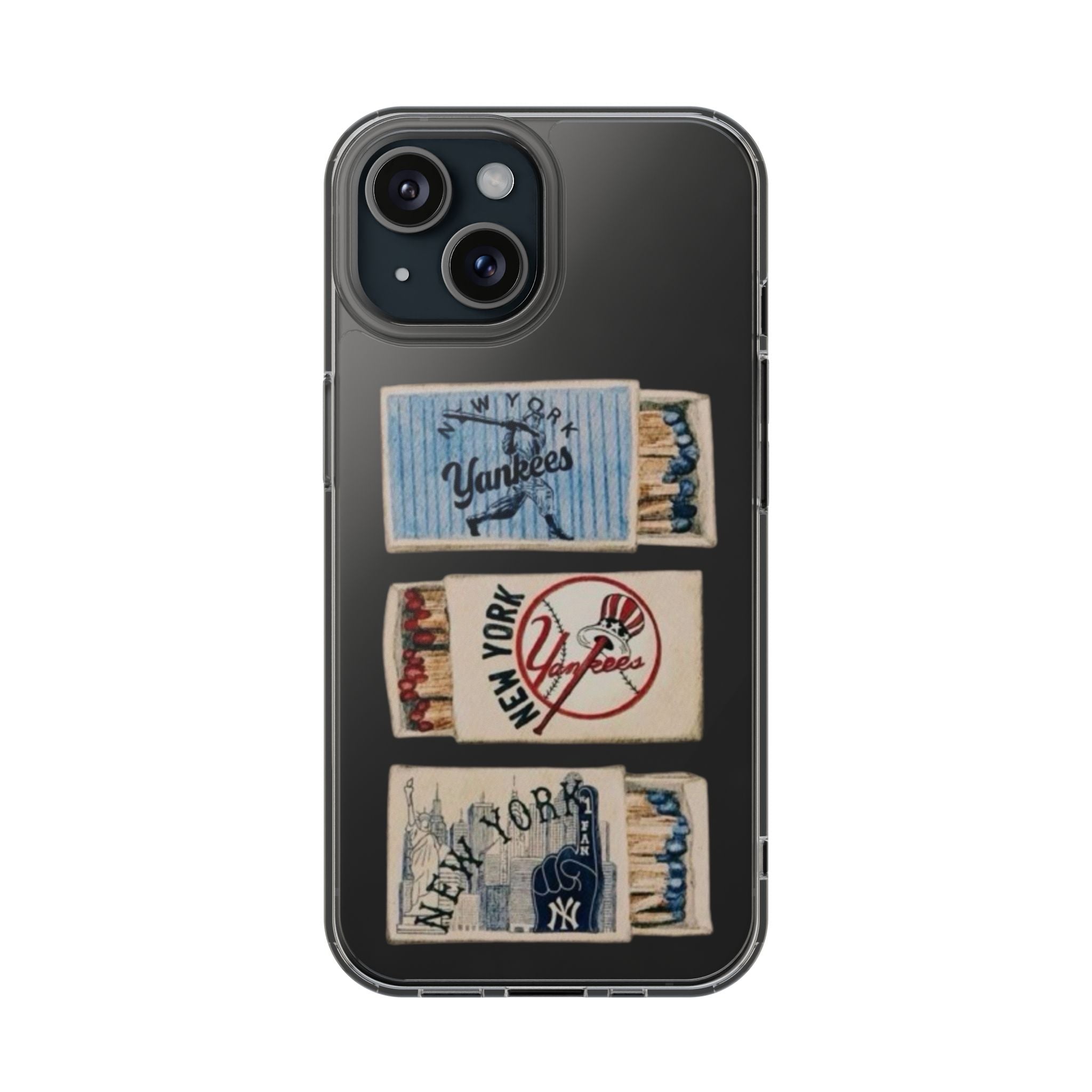 Vintage New York Yankees Patch Clear Phone Case
